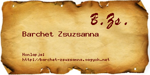 Barchet Zsuzsanna névjegykártya